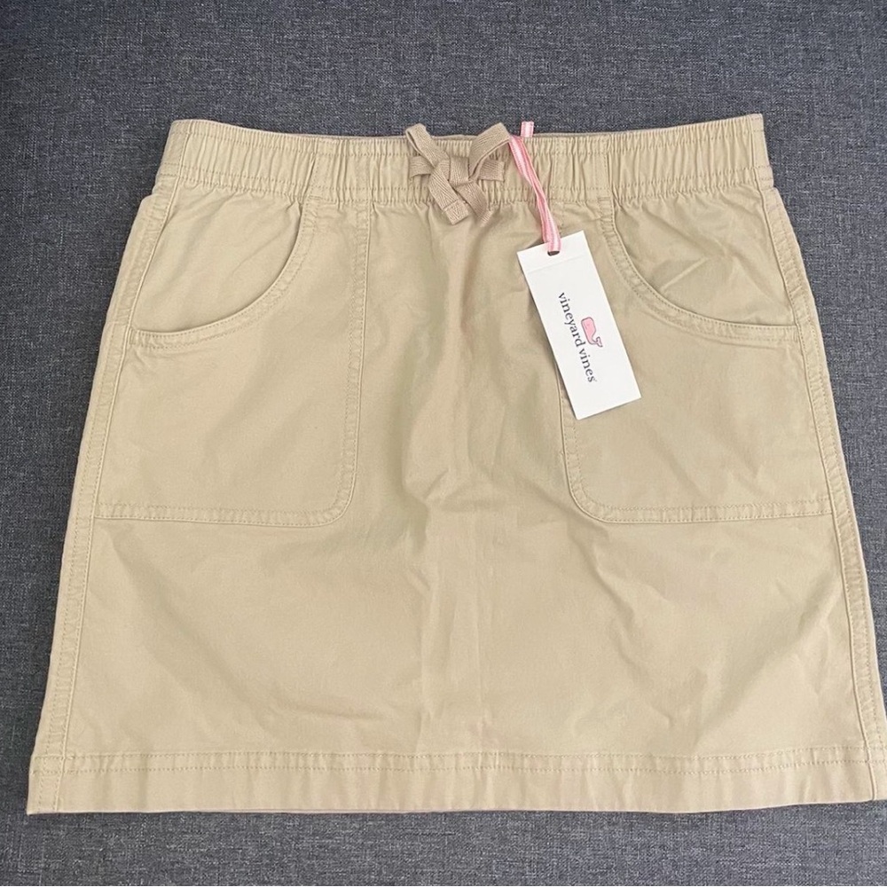 Vineyard Vines Kids Tan Skirt with Pockets